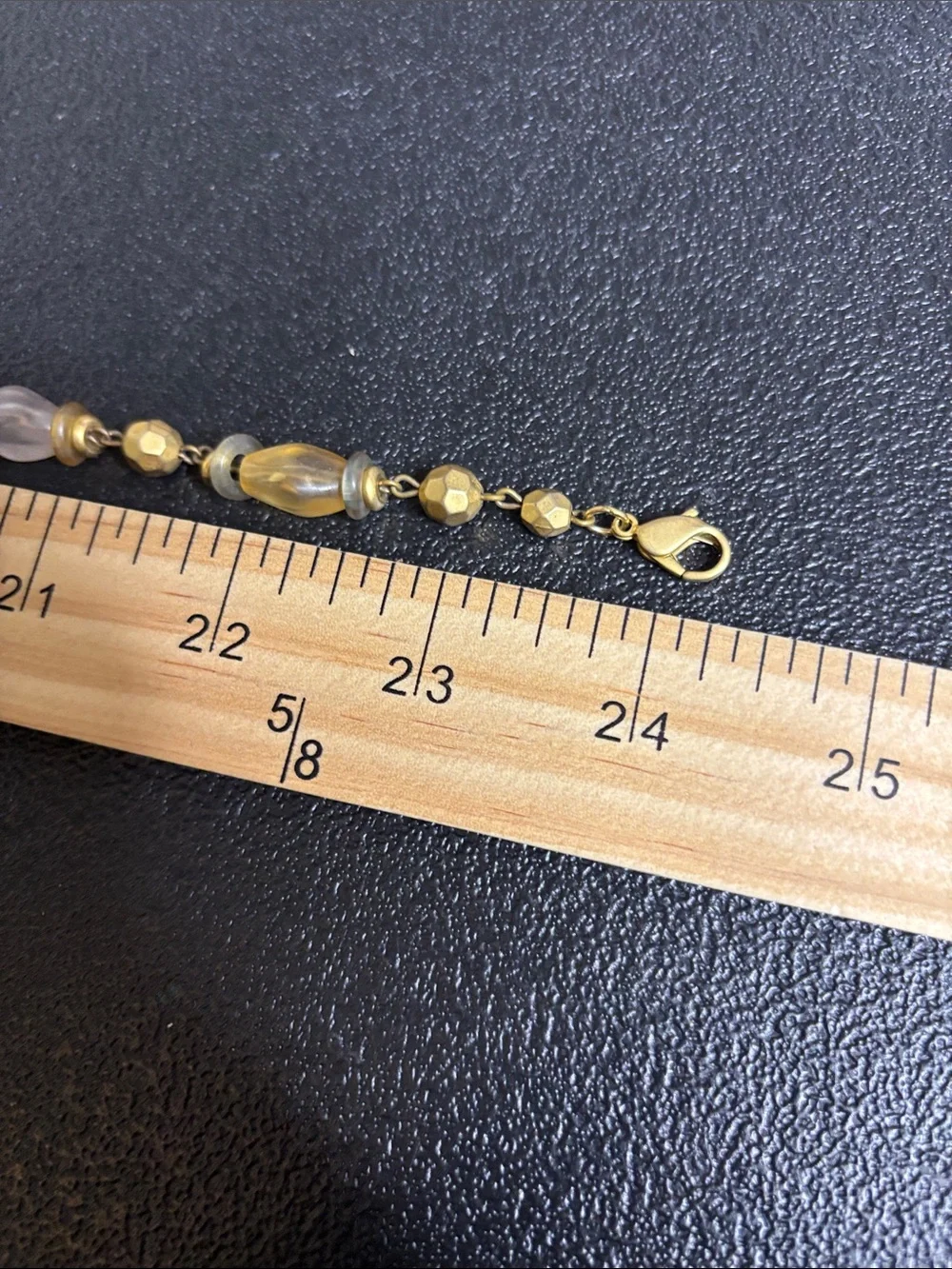 Vintage Liz Claiborne Gold and Amber Beaded Mixed Media Acrylic Metal Necklace
